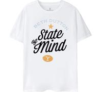 Yellowstone - "Beth Dutton State Of Mind" T-shirt pour femme NS7909 (XXL) (Blanc)