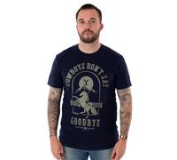 Yellowstone Bleu Cowboys Don't Say Goodbye T-shirt à manches courtes Homme
