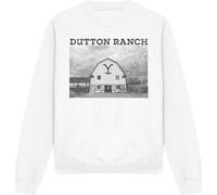 Yellowstone - "Dutton Barn" Sweatshirt für Herren/Damen Uni TV12175 (S) (Weiß)
