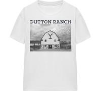 Yellowstone - "Dutton Barn" T-shirt homme/femme unie TV16977 (XL) (Blanc)