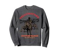 Yellowstone Dutton Ranch Cowboy Montana avec fond Sweatshirt