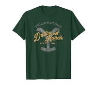 Yellowstone Dutton Ranch Est 1886 Iconic Logo Team Style T-Shirt, Homme, Vert Forêt, S