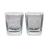 Yellowstone Dutton Ranch Lot de 2 mini verres à liqueur 255 ml pour bar à domicile, cuisine