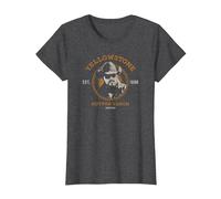 Yellowstone Dutton Ranch Montana Est 1886 Rip Wheeler T-Shirt, Femme, Chiné Foncé, L