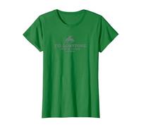 Yellowstone Dutton Ranch Montana Rodeo Shape Logo T-Shirt, Femme, Vert Kelly, L