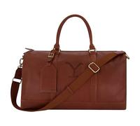Yellowstone Dutton Ranch Sac de Voyage en Cuir avec bandoulière et poignées de Transport (53,3 cm, Marron), Marron, One Size, Yellowstone Dutton Ranch Sac de Voyage en Cuir avec bandoulière 53,3 cm