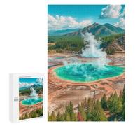 Yellowstone Geyser Basin Puzzle 1000 Pièces Educa Jouet en Bois Cadeau Unique Décoration Intérieure Jeu Éducatif Challenge Toy Adultes Et Enfants À Partir De 14 Ans 1000 PCS