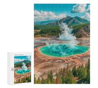 Yellowstone Geyser Basin Puzzle 1000 Pièces Educa Jouet en Bois Cadeau Unique Décoration Intérieure Jeu Éducatif Challenge Toy Adultes Et Enfants À Partir De 14 Ans 300 PCS