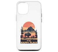 Yellowstone is My Happy Place Bison National Park Coque pour iPhone 12/12 Pro