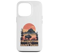 Yellowstone is My Happy Place Bison National Park Coque pour iPhone 13 Pro