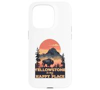 Yellowstone is My Happy Place Bison National Park Coque pour iPhone 15 Pro