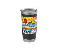 Yellowstone National Park Artistic Nature & Mountains Gobelet isotherme en acier inoxydable double paroi