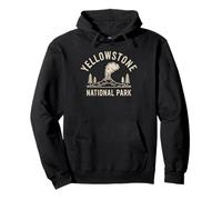Yellowstone National Park Geyser Vintage Camping Randonnée Sweat à Capuche