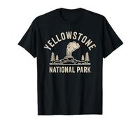 Yellowstone National Park Geyser Vintage Camping Randonnée T-Shirt