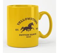 Yellowstone Officiellement Sous Licence Dutton Ranch Montana Mug (Jaune)