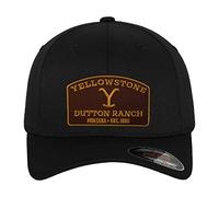 Yellowstone Officiellement sous Licence Flexfit Cap (Noir), Petit/Moyen Taille unique