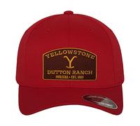 Yellowstone Officiellement sous Licence Flexfit Cap (Rouge), Petit/Moyen