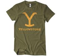 Yellowstone Officiellement sous Licence Hommes T-Shirt (Olive), X-Large