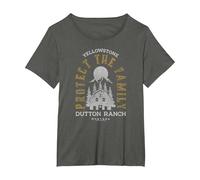 Yellowstone Protect The Family - Licence Officielle T-Shirt, Femme Grandes Tailles, Asphalte, 6X