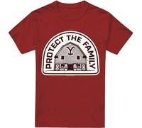 Yellowstone - "Protect the Family" T-Shirt für Herren TV13415 (M) (Kardinal)