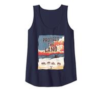Yellowstone Protect The Land Scenic Landscape Débardeur, Femme, Bleu Marine, XXL