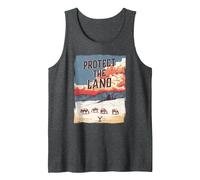 Yellowstone Protect The Land Scenic Landscape Débardeur, Homme, Chiné Foncé, M