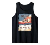 Yellowstone Protect The Land Scenic Landscape Débardeur, Homme, Noir, M