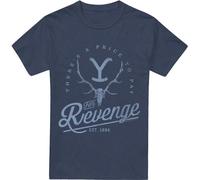 Yellowstone - "Revenge" T-Shirt für Herren/Damen Uni TV18079 (S) (Marineblau)