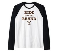 Yellowstone Ride for The Brand Big Chest Quote Manche Raglan