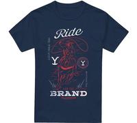 Yellowstone - "Ride For The Brand" T-Shirt für Herren TV13417 (4XL) (Marineblau)