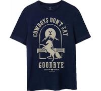 Yellowstone - T-shirt "Cowboys Don't Say Goodbye" pour homme NS8017 (XXL) (Bleu marine)