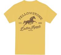Yellowstone - T-shirt "Dutton Ranch" pour homme TV14876 (S) (Jaune banane)