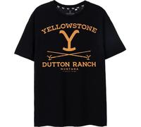 Yellowstone - T-shirt manches courtes pour homme "Dutton Ranch" NS7586 (3XL) (Noir)