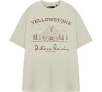 Yellowstone - T-shirt manches courtes pour homme "Dutton Ranch" NS8867 (XL) (Beige)