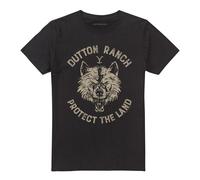 Yellowstone - T-shirt motif/style Loup DUTTON RANCH PROTECT THE LAND - (TV28040)
