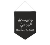 Yelolyio Amazing Grace How Sweet The Sound Bannière en toile à suspendre au mur - Décoration murale pour salon, chambre à coucher, bureau, cadeaux de vacances - 25,4 x 30,5 cm