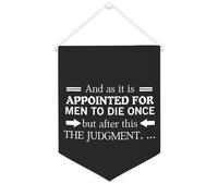 Yelolyio And As It Is Appointed for Men to Die Once - Bannière en toile à suspendre au mur - Décoration murale pour salon, chambre à coucher, bureau, cadeaux de vacances - 30,5 x 40,6 cm