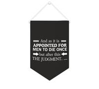 Yelolyio And As It Is Appointed for Men to Die Once Bannière en toile de 25,4 x 38,1 cm à suspendre au mur de motivation pour décoration murale pour chambre à coucher, chambre d'enfant, décoration
