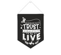 Yelolyio As Soon As You Trust Yourself, You Will Know How to Live Bannière en toile de 25,4 x 30,5 cm à suspendre au mur de motivation pour décoration murale pour chambre à coucher, chambre d'enfant