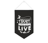 Yelolyio As Soon As You Trust Yourself, You Will Know How to Live Bannière en toile de 25,4 x 38,1 cm à suspendre au mur pour chambre à coucher, chambre d'enfant, décoration d'intérieur
