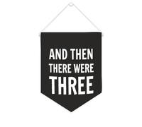 Yelolyio Bannière décorative en toile « And Then There Were Three » - 25,4 x 30,5 cm - Décoration murale pour chambre à coucher, chambre d'enfant, décoration d'intérieur