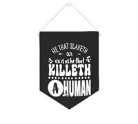Yelolyio Bannière décorative en toile avec inscription « He That Slayeth An Ox Is As He That Killeth A Human » - 25,4 x 30,5 cm - Décoration murale pour chambre d'enfant