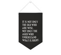 Yelolyio Bannière décorative en toile avec inscription « It Is Not Only The Old Who Are Wise » - 25,4 x 38,1 cm - Décoration murale pour chambre à coucher, chambre d'enfant