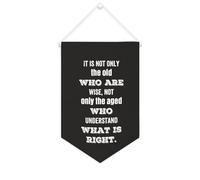 Yelolyio Bannière décorative en toile avec inscription « It Is Not Only The Old Who Are Wise » - 25,4 x 38,1 cm - Décoration murale pour chambre à coucher, chambre d'enfant
