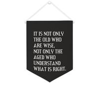 Yelolyio Bannière décorative en toile avec inscription « It Is Not Only The Old Who Are Wise » - 30,5 x 40,6 cm - Décoration murale pour chambre à coucher, chambre d'enfant, décoration d'intérieur