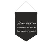 Yelolyio Bannière décorative en toile avec inscription « It's Not What We Have in Life » - 25,4 x 30,5 cm - Décoration murale pour chambre à coucher, chambre d'enfant, décoration d'intérieur
