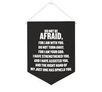 Yelolyio Bannière décorative en toile « Do Not Be Afraid, for I Am with You » - 30,5 x 40,6 cm - Décoration murale pour chambre à coucher, chambre d'enfant, décoration d'intérieur