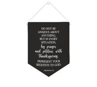 Yelolyio Bannière décorative en toile « Do Not Be Anxious About Anything » - 25,4 x 30,5 cm - Décoration murale pour chambre à coucher, chambre d'enfant, décoration d'intérieur