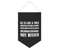 Yelolyio Bannière décorative en toile « He Is Like A Tree Planted by Streams of Water » - 25,4 x 38,1 cm