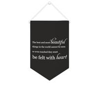 Yelolyio Bannière décorative en toile « The Best And Most Beautiful Things in The World » - 25,4 x 38,1 cm - Décoration murale pour chambre à coucher, chambre d'enfant, décoration d'intérieur